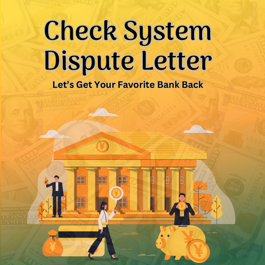 Chex Systems Dispute Letter Ebook